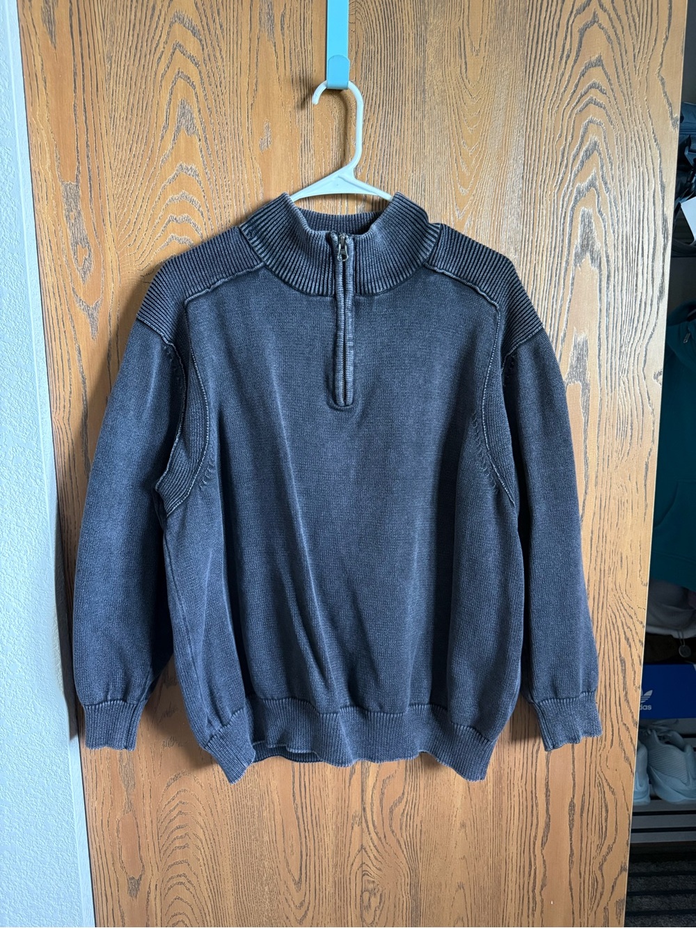 Men's Quarter-Zip Knit Sweater - Charcoal Gray cabela’s